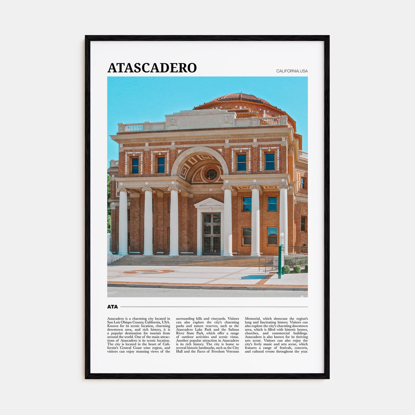 Atascadero Travel Color Poster