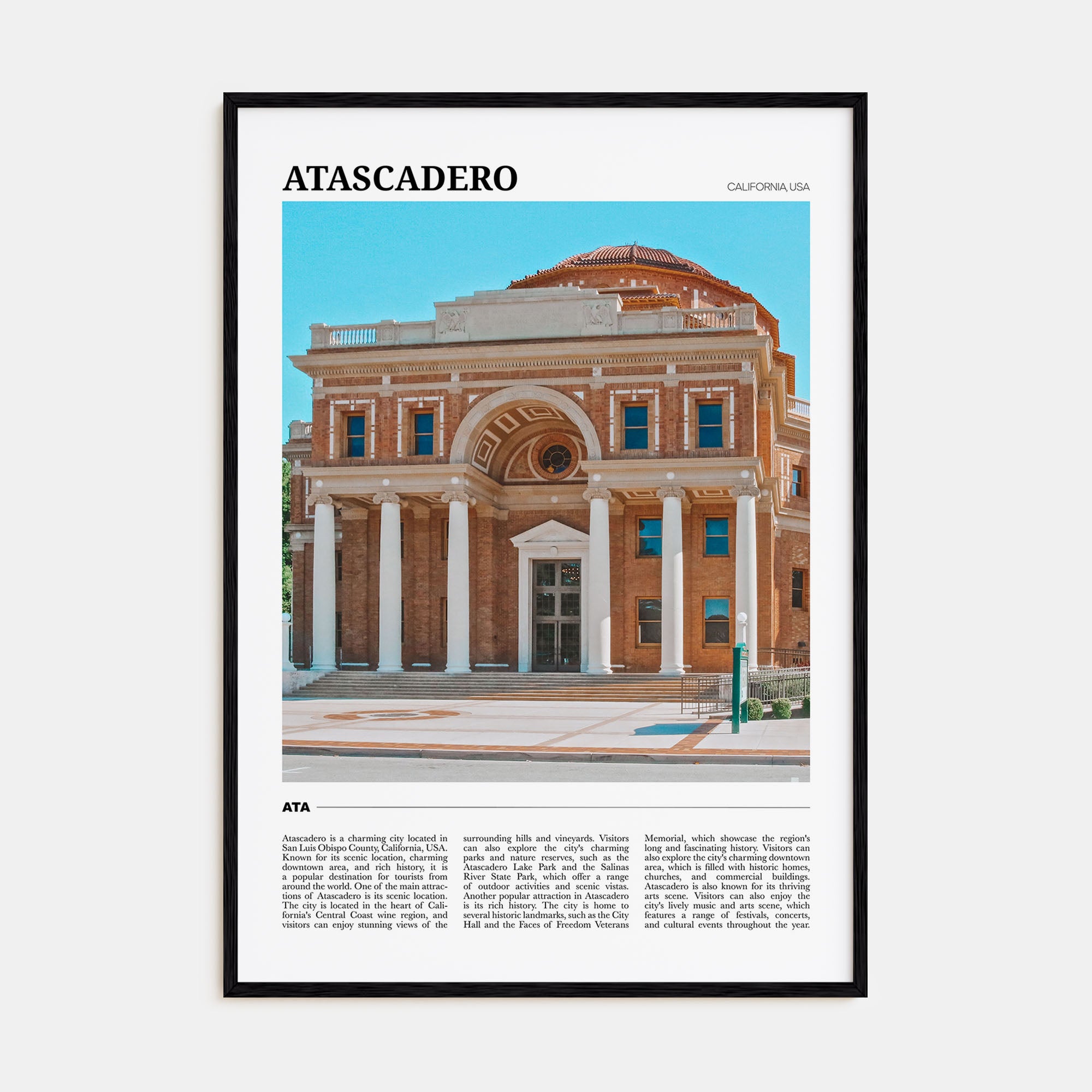 Atascadero Travel Color Poster