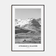 Athabasca Glacier Portrait B&W Poster