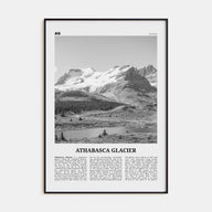 Athabasca Glacier Travel B&W Poster