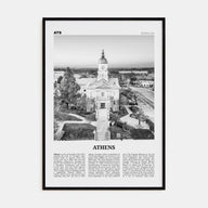 Athens, Georgia Travel B&W Poster