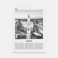 Athens, Georgia Travel B&W Poster