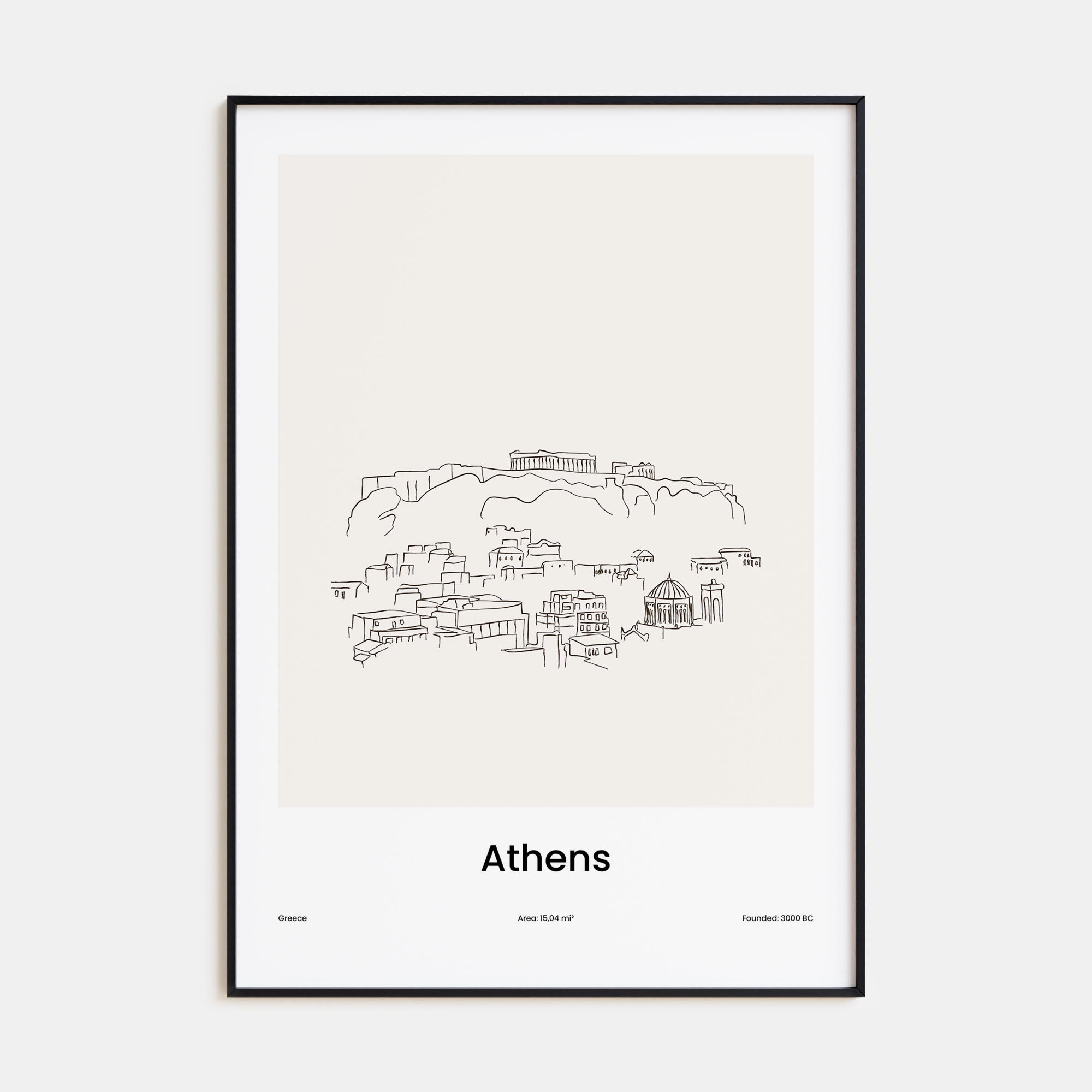 Athens, Greece Drawn No 1 Poster