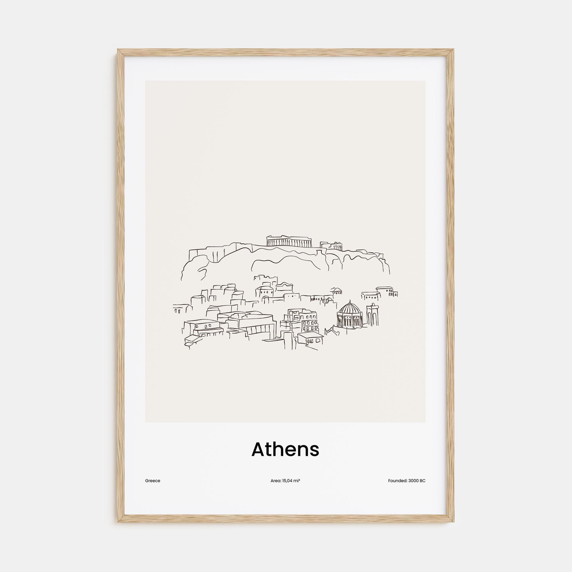 Athens, Greece Drawn No 1 Poster