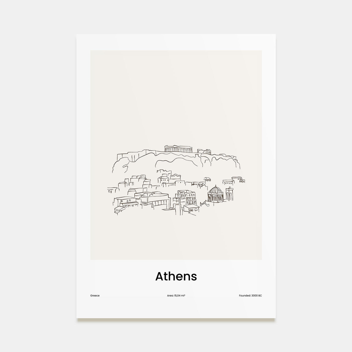 Athens, Greece Drawn No 1 Poster