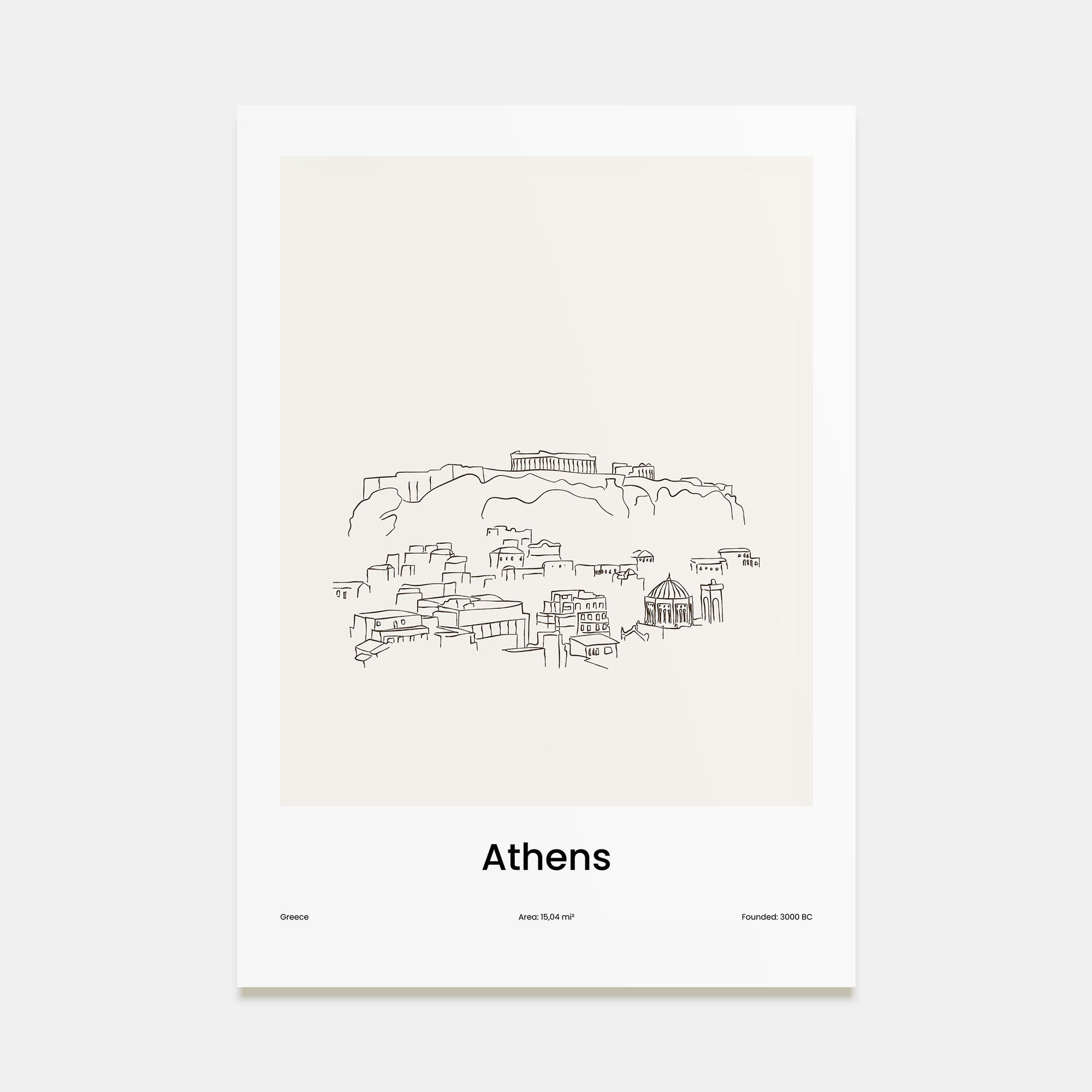 Athens, Greece Drawn No 1 Poster