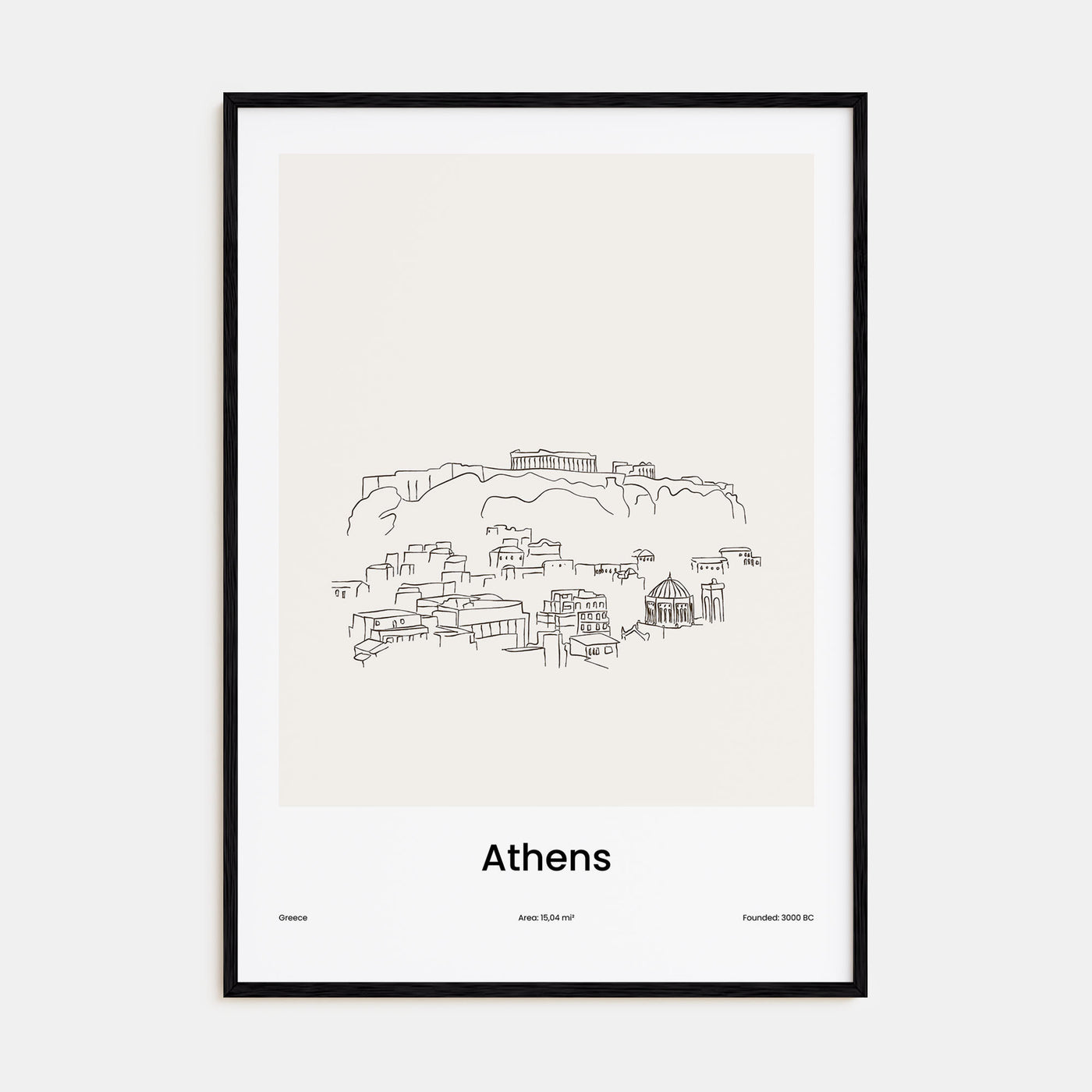 Athens, Greece Drawn No 1 Poster