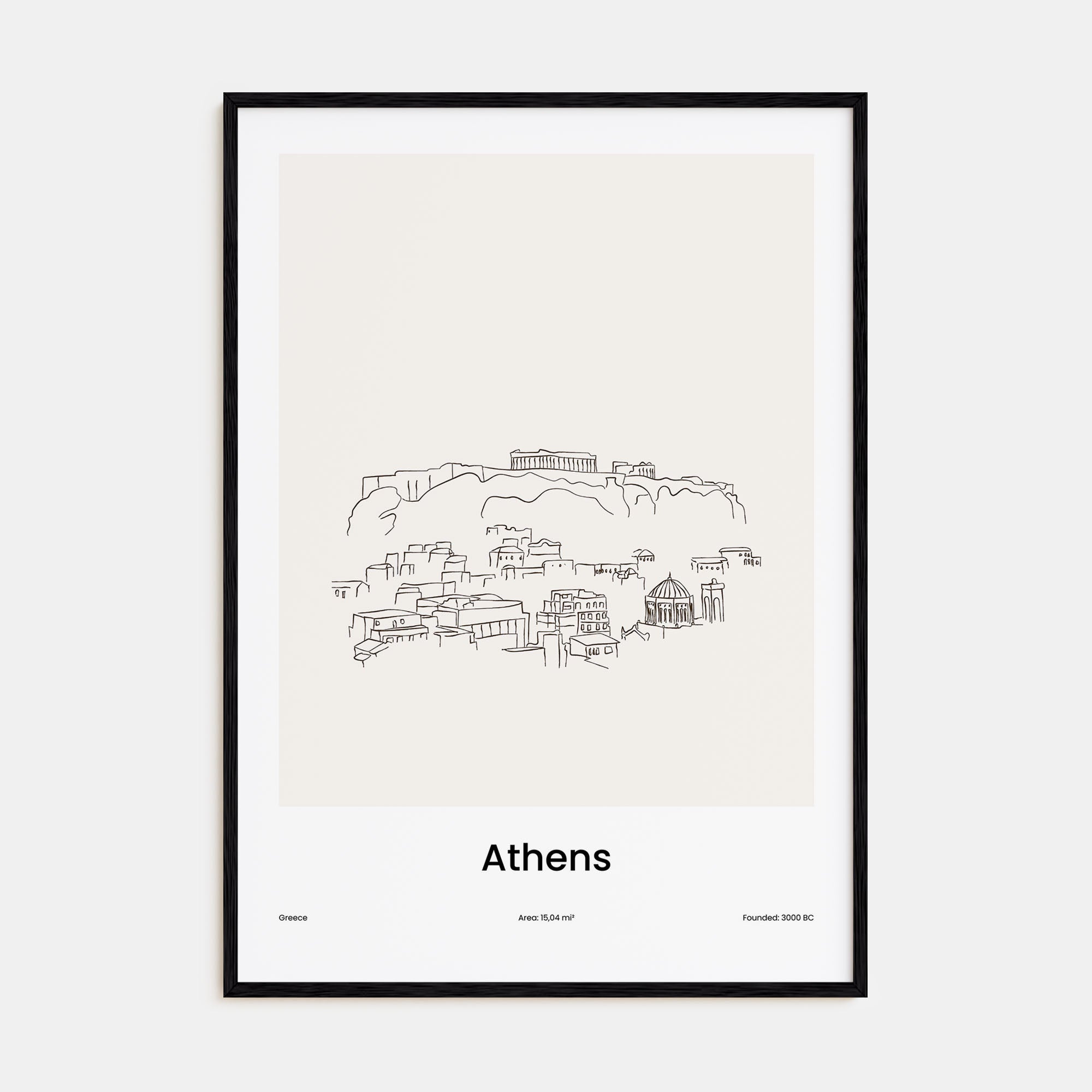Athens, Greece Drawn No 1 Poster