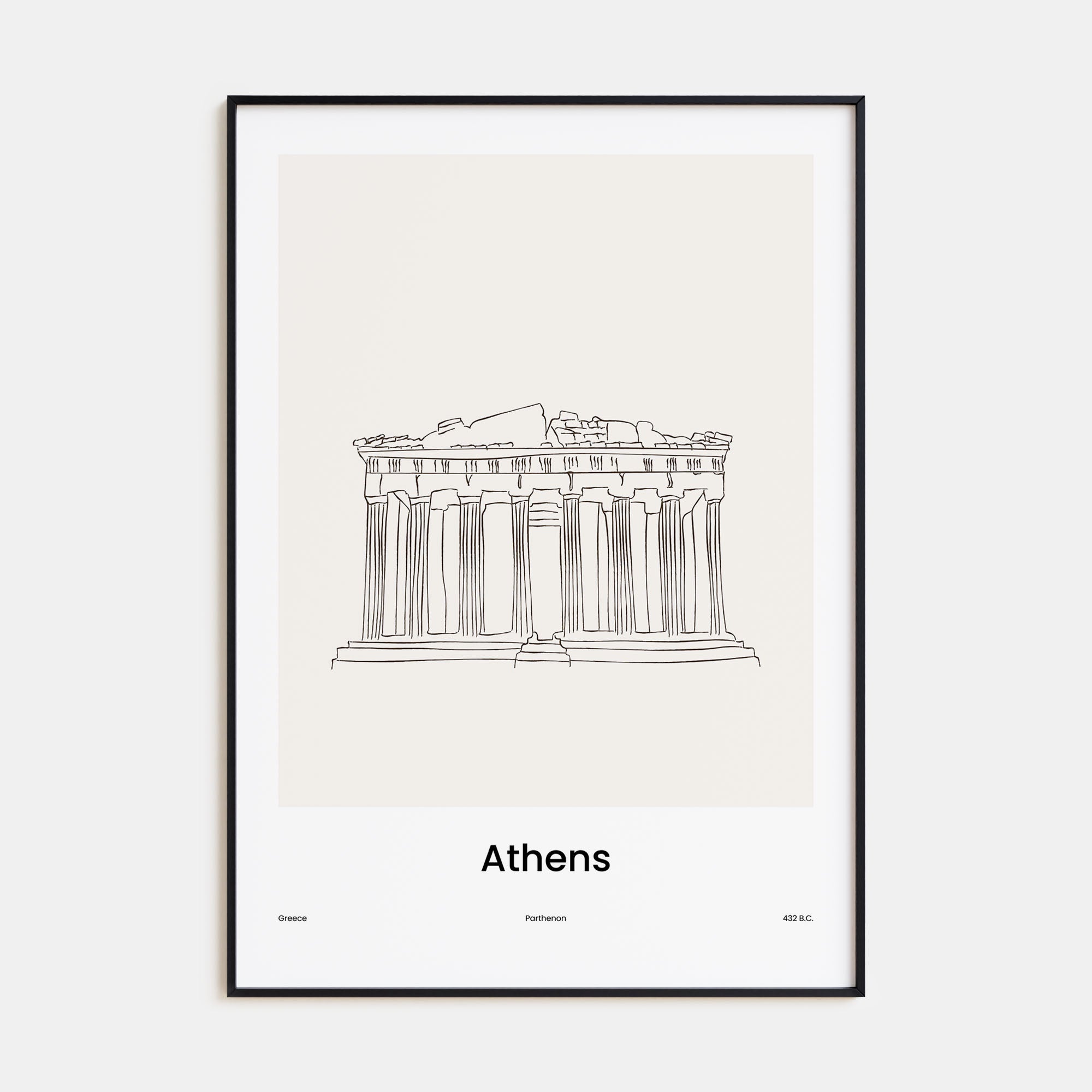 Athens, Greece Drawn No 2 Poster