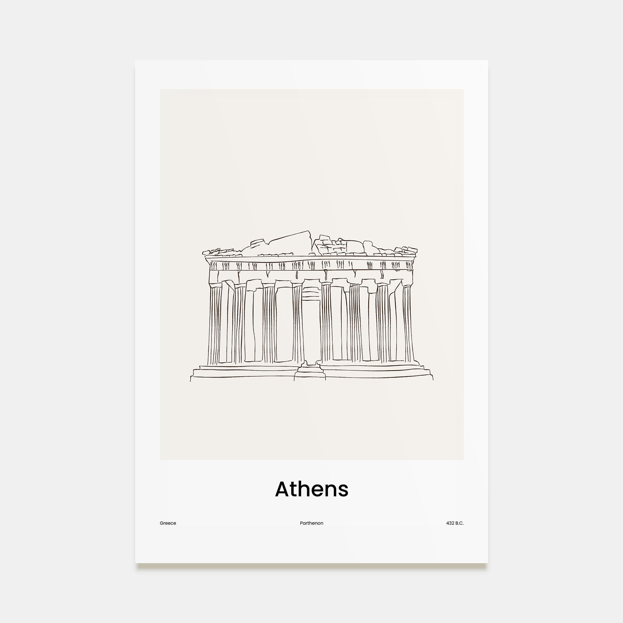 Athens, Greece Drawn No 2 Poster