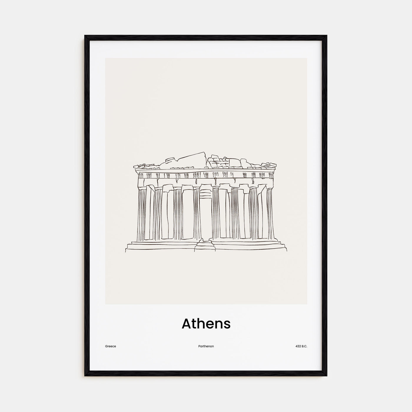 Athens, Greece Drawn No 2 Poster