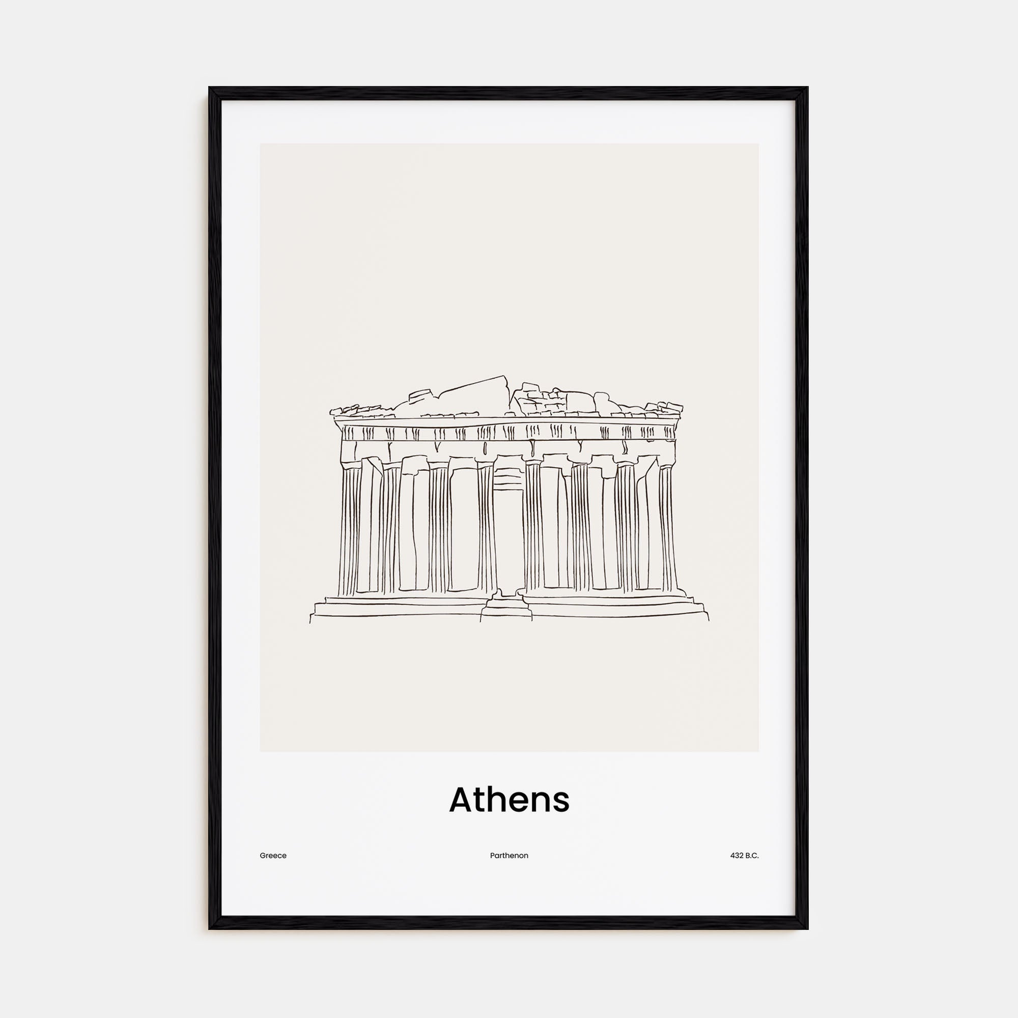 Athens, Greece Drawn No 2 Poster