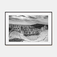 Athens, Greece Landscape B&W Poster
