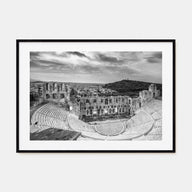 Athens, Greece Landscape B&W Poster