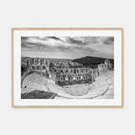 Athens, Greece Landscape B&W Poster