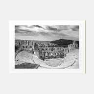 Athens, Greece Landscape B&W Poster