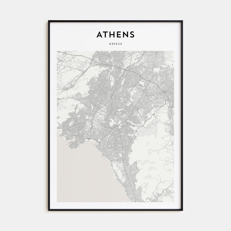 Athens, Greece Map Portrait Poster