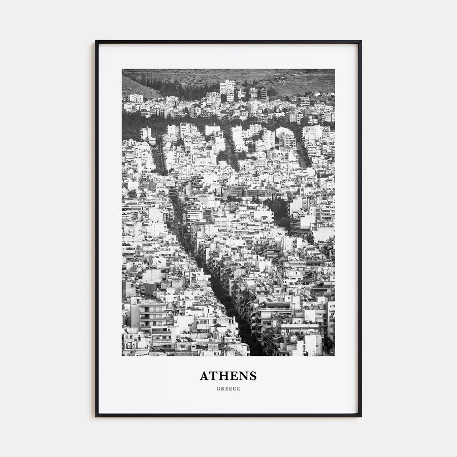 Athens, Greece Portrait B&W No 1 Poster