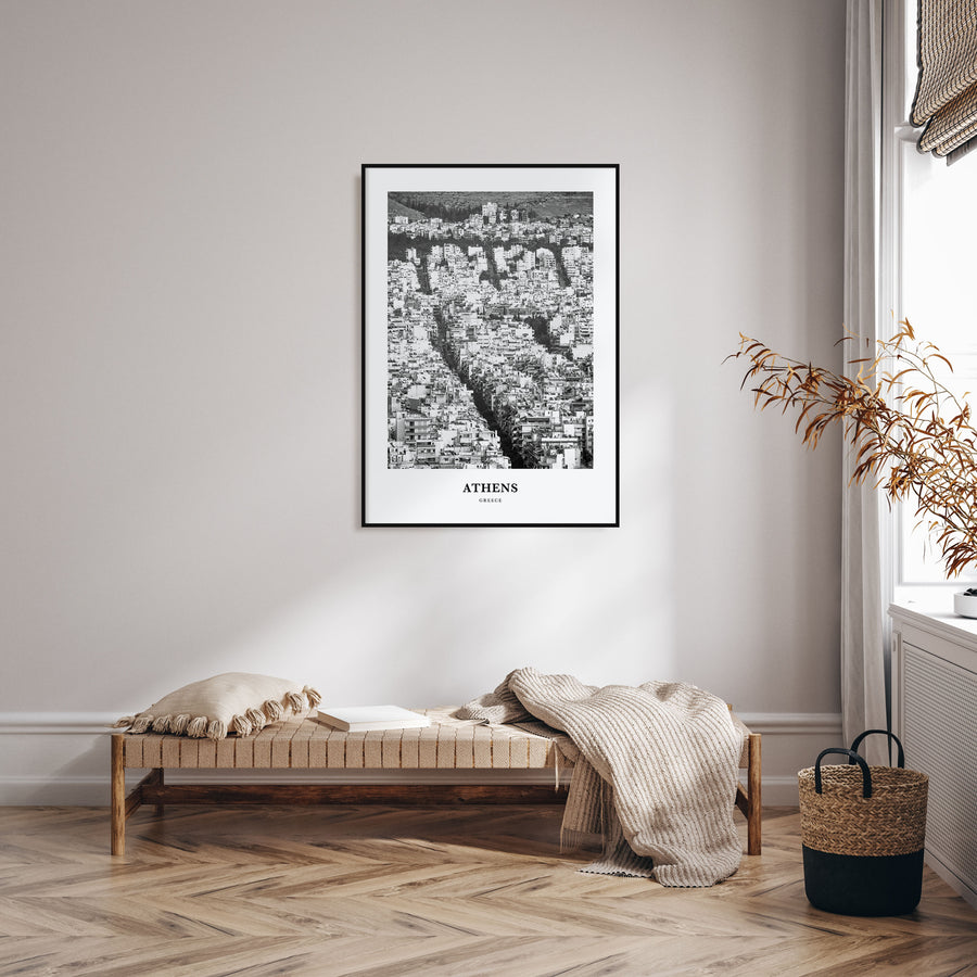 Athens, Greece Portrait B&W No 1 Poster