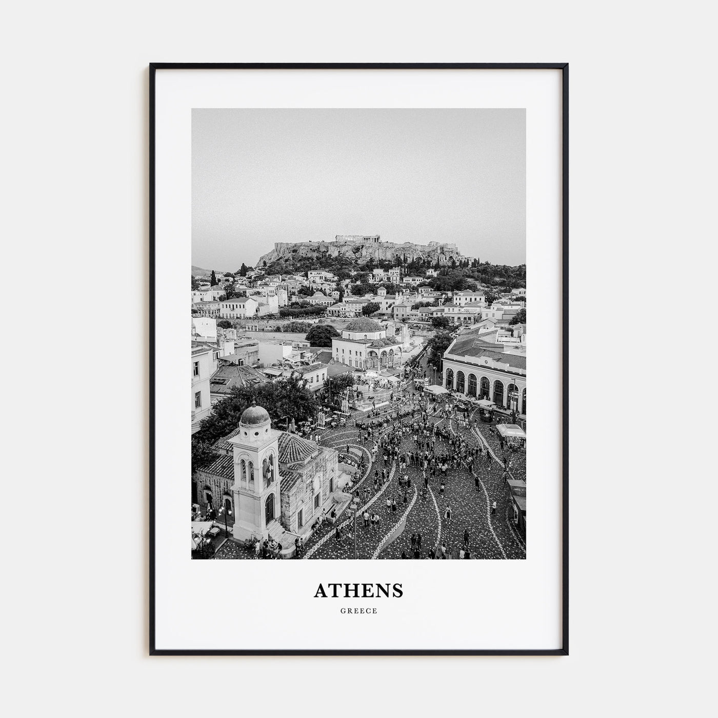 Athens, Greece Portrait B&W No 2 Poster