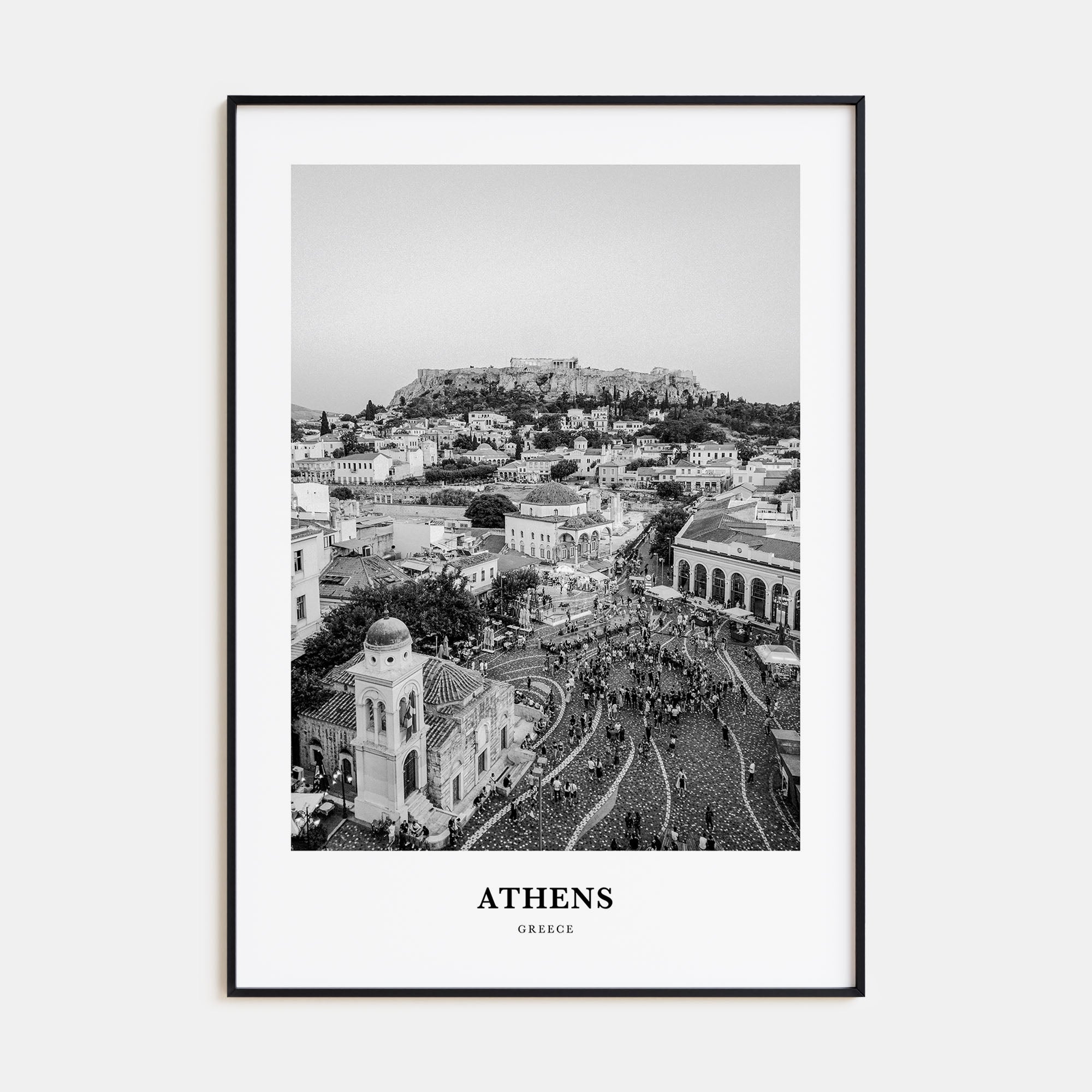 Athens, Greece Portrait B&W No 2 Poster