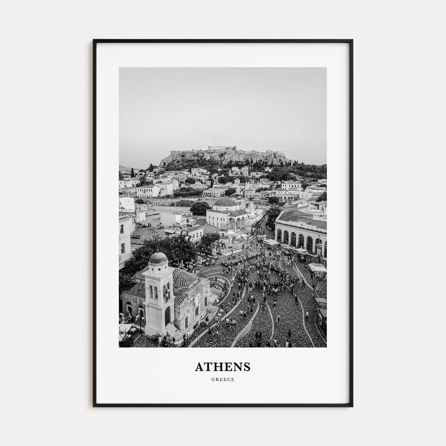 Athens, Greece Portrait B&W No 2 Poster