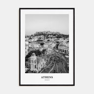 Athens, Greece Portrait B&W No 2 Poster