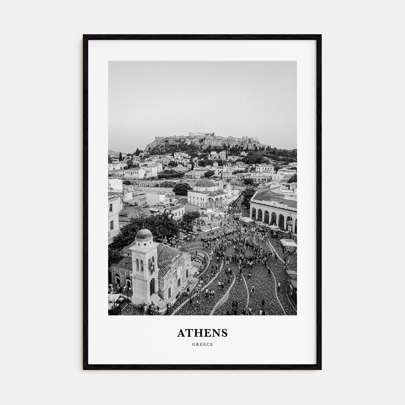 Athens, Greece Portrait B&W No 2 Poster