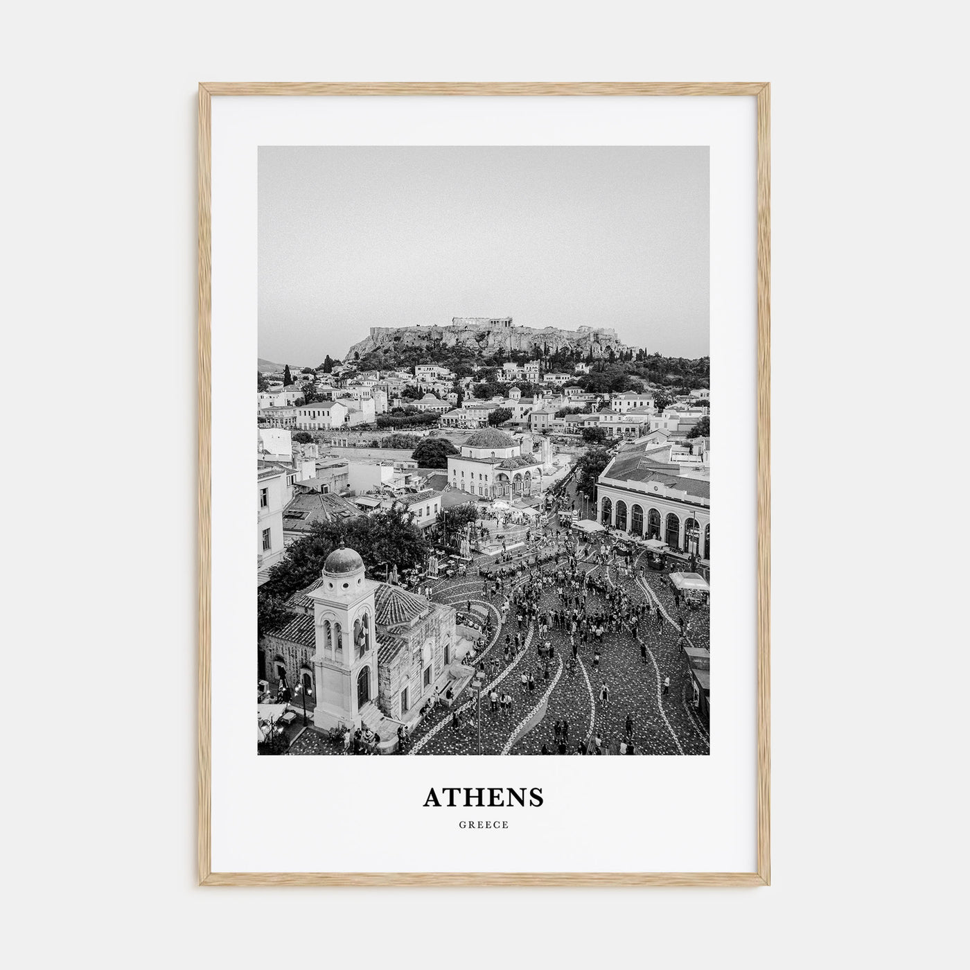 Athens, Greece Portrait B&W No 2 Poster