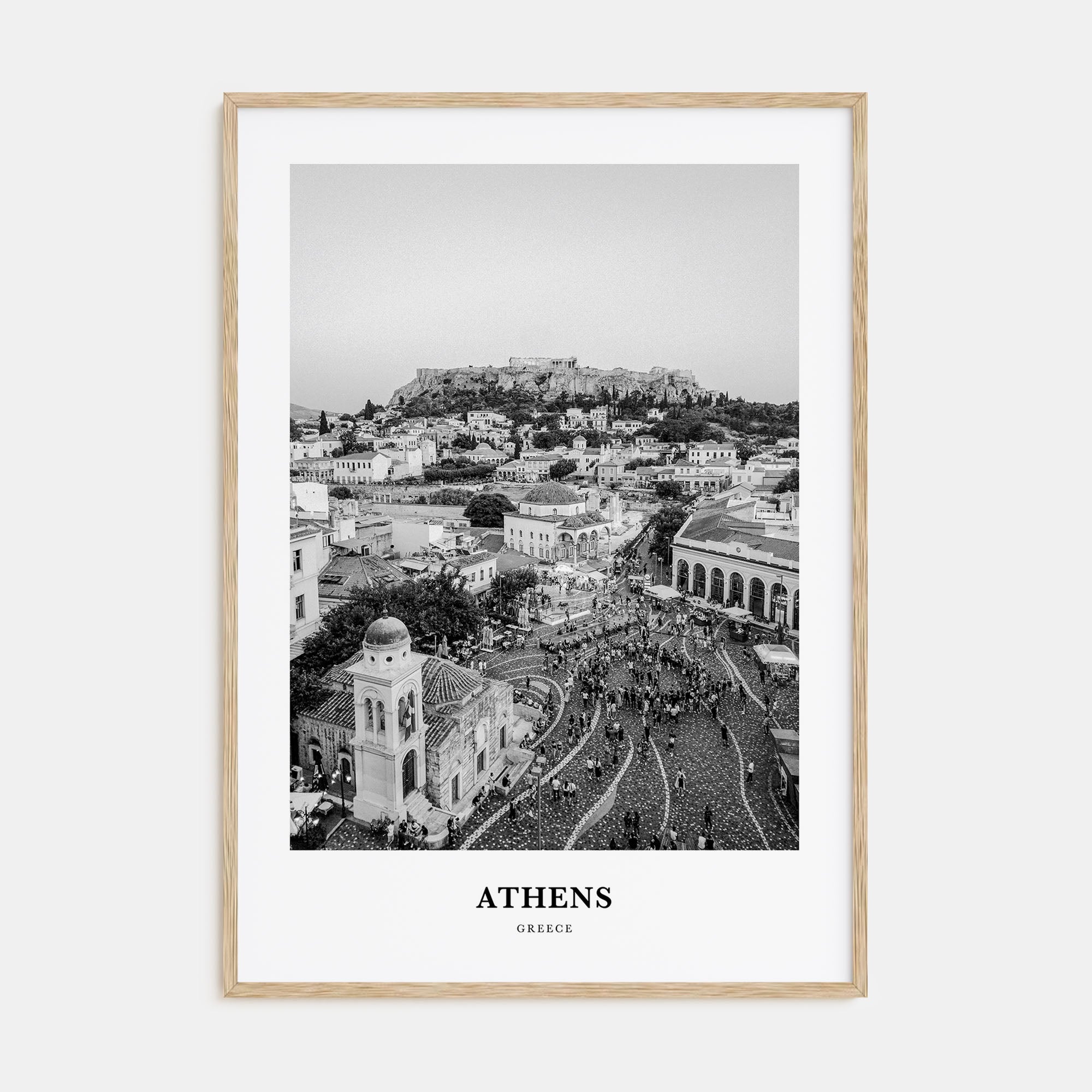 Athens, Greece Portrait B&W No 2 Poster