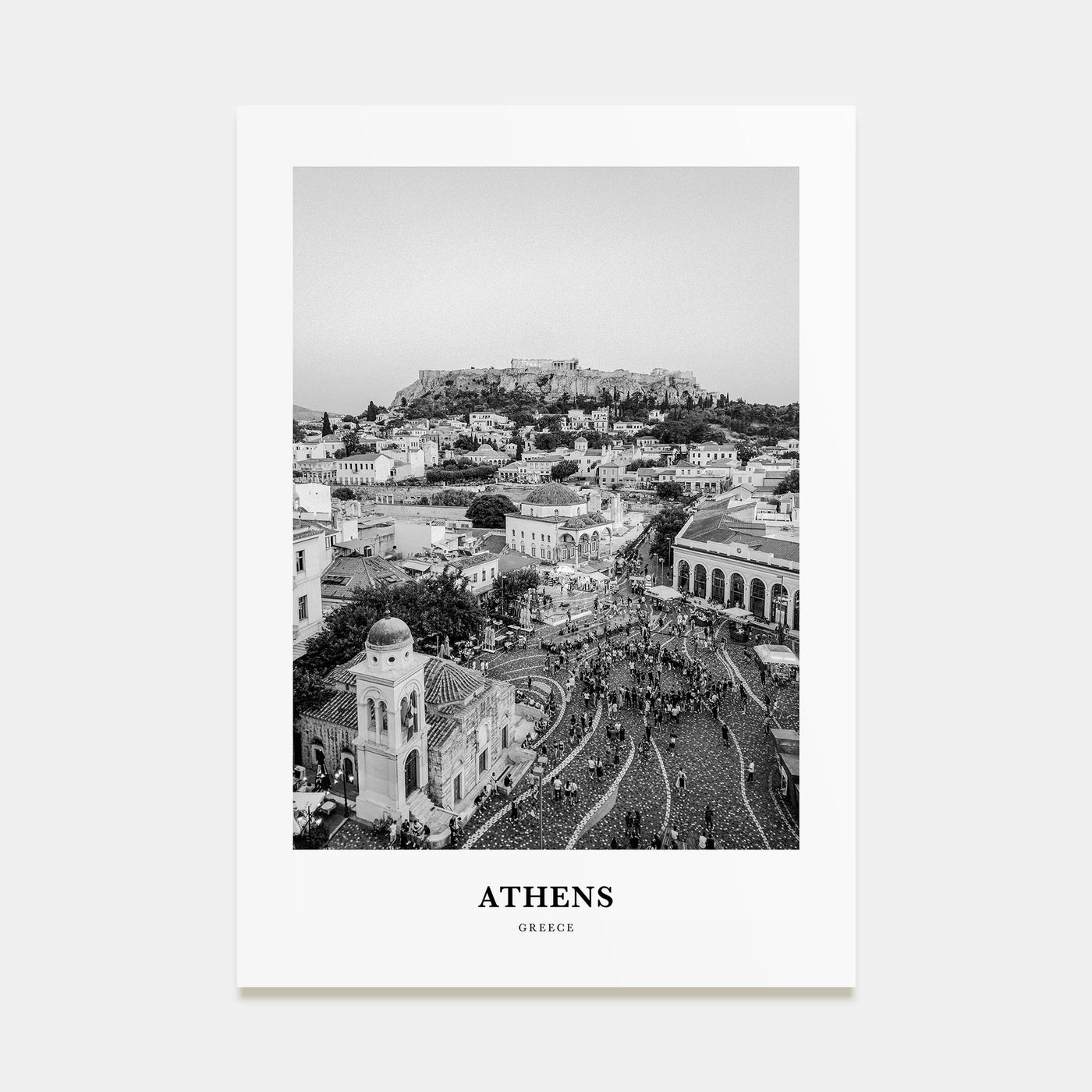Athens, Greece Portrait B&W No 2 Poster