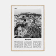 Athens, Greece Travel B&W No 1 Poster
