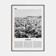 Athens, Greece Travel B&W No 2 Poster