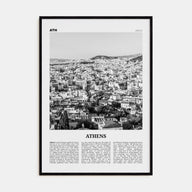 Athens, Greece Travel B&W No 2 Poster