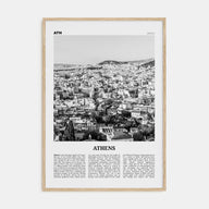Athens, Greece Travel B&W No 2 Poster