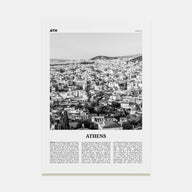 Athens, Greece Travel B&W No 2 Poster