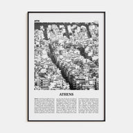 Athens, Greece Travel B&W No 3 Poster