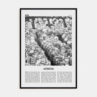 Athens, Greece Travel B&W No 3 Poster