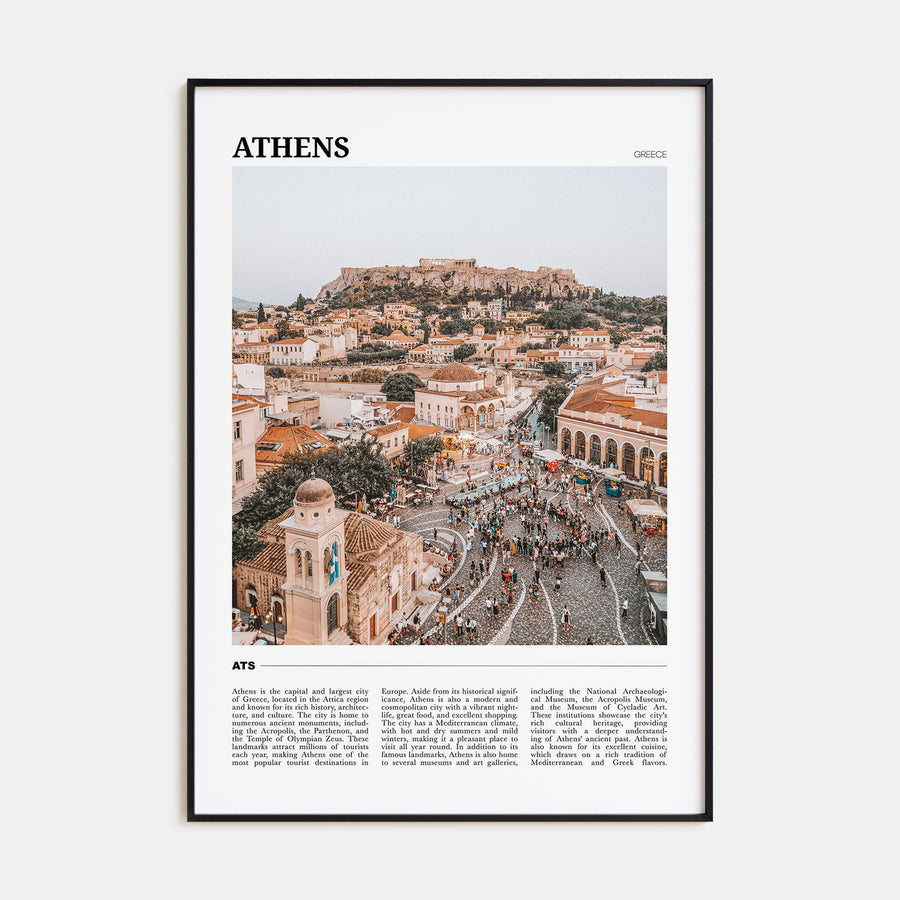 Athens, Greece Travel Color Poster