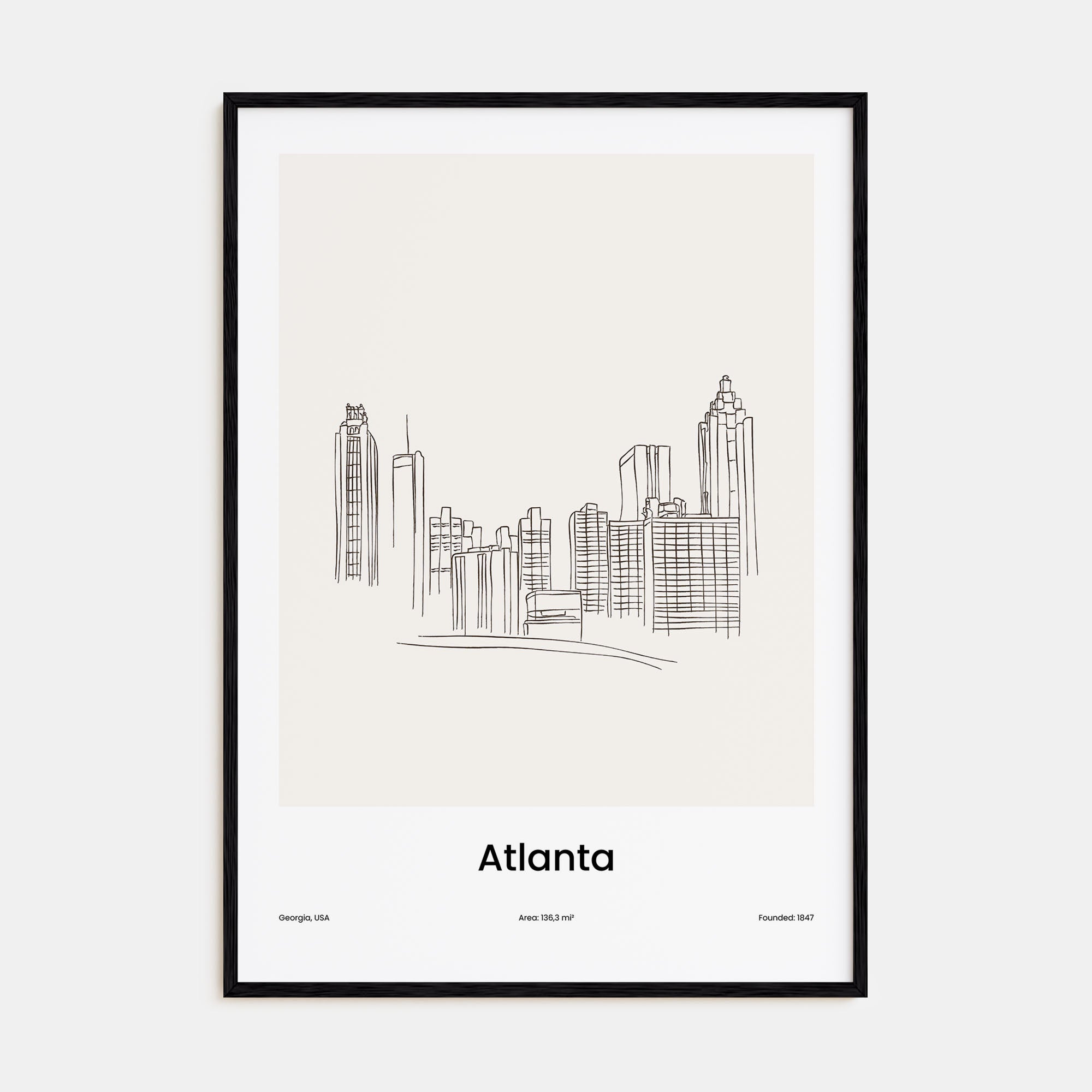 Atlanta Drawn Poster
