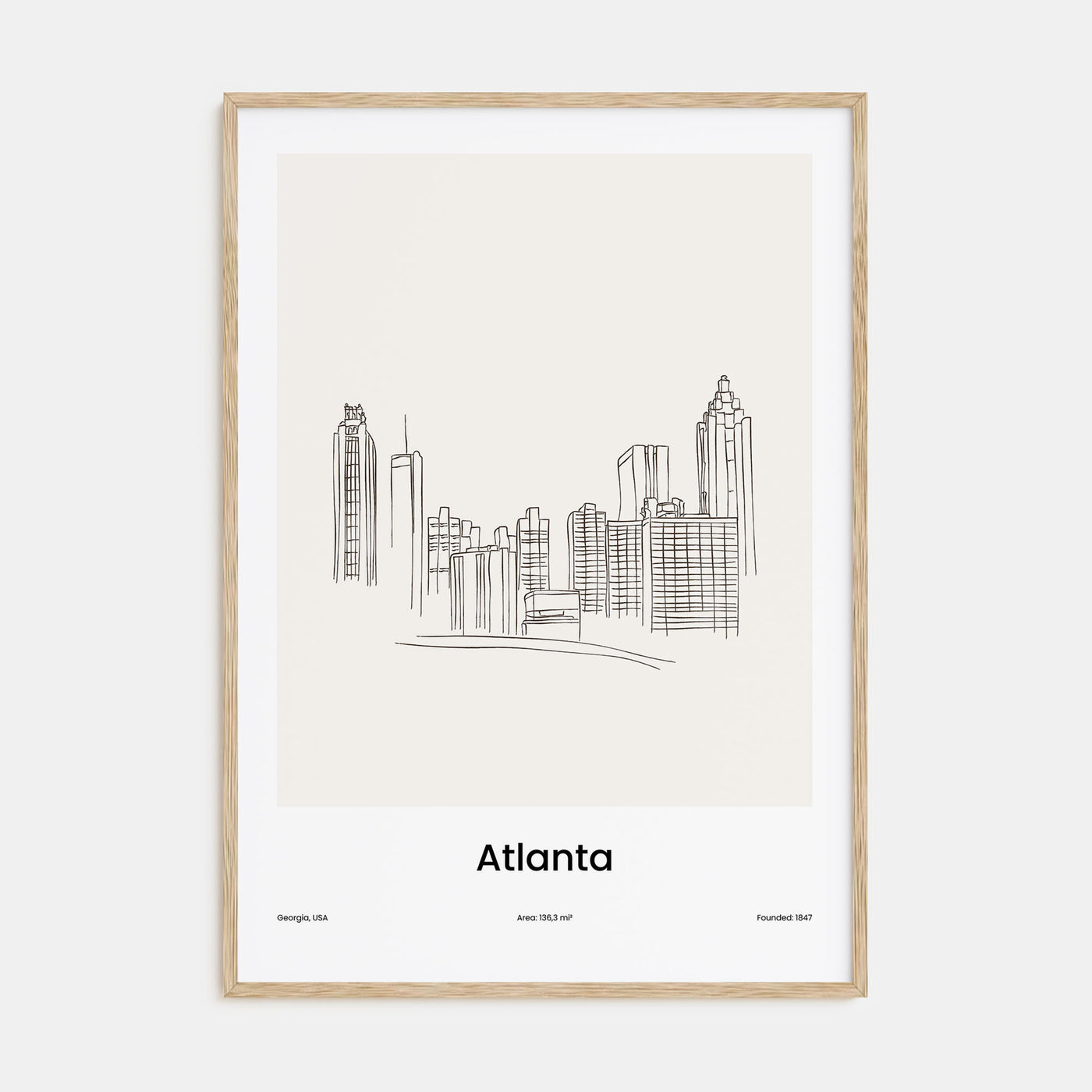 Atlanta Drawn Poster