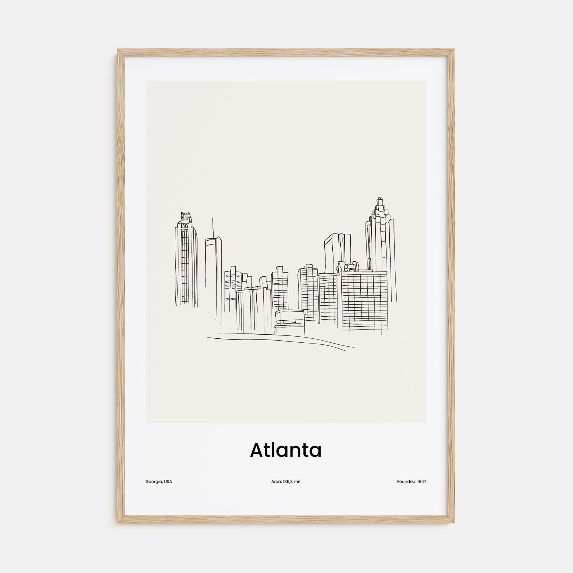 Atlanta Drawn Poster