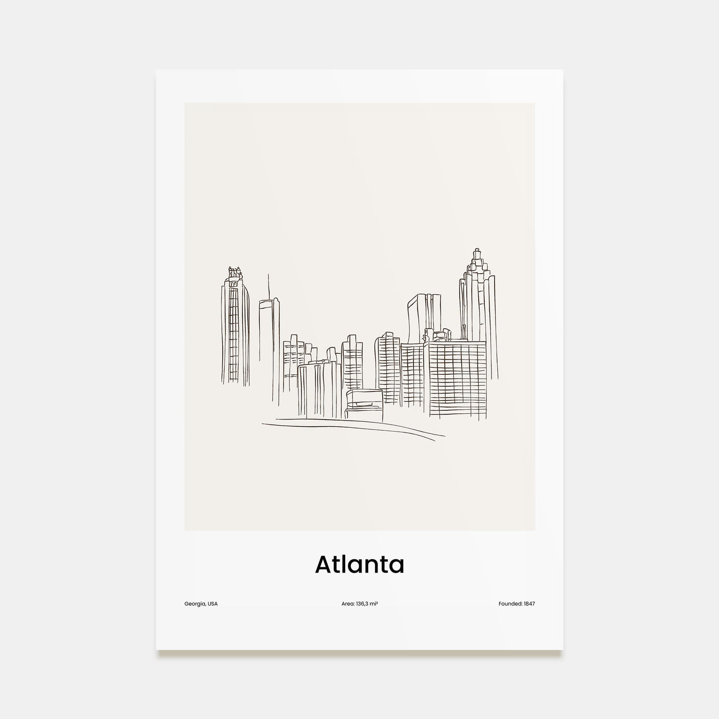 Atlanta Drawn Poster