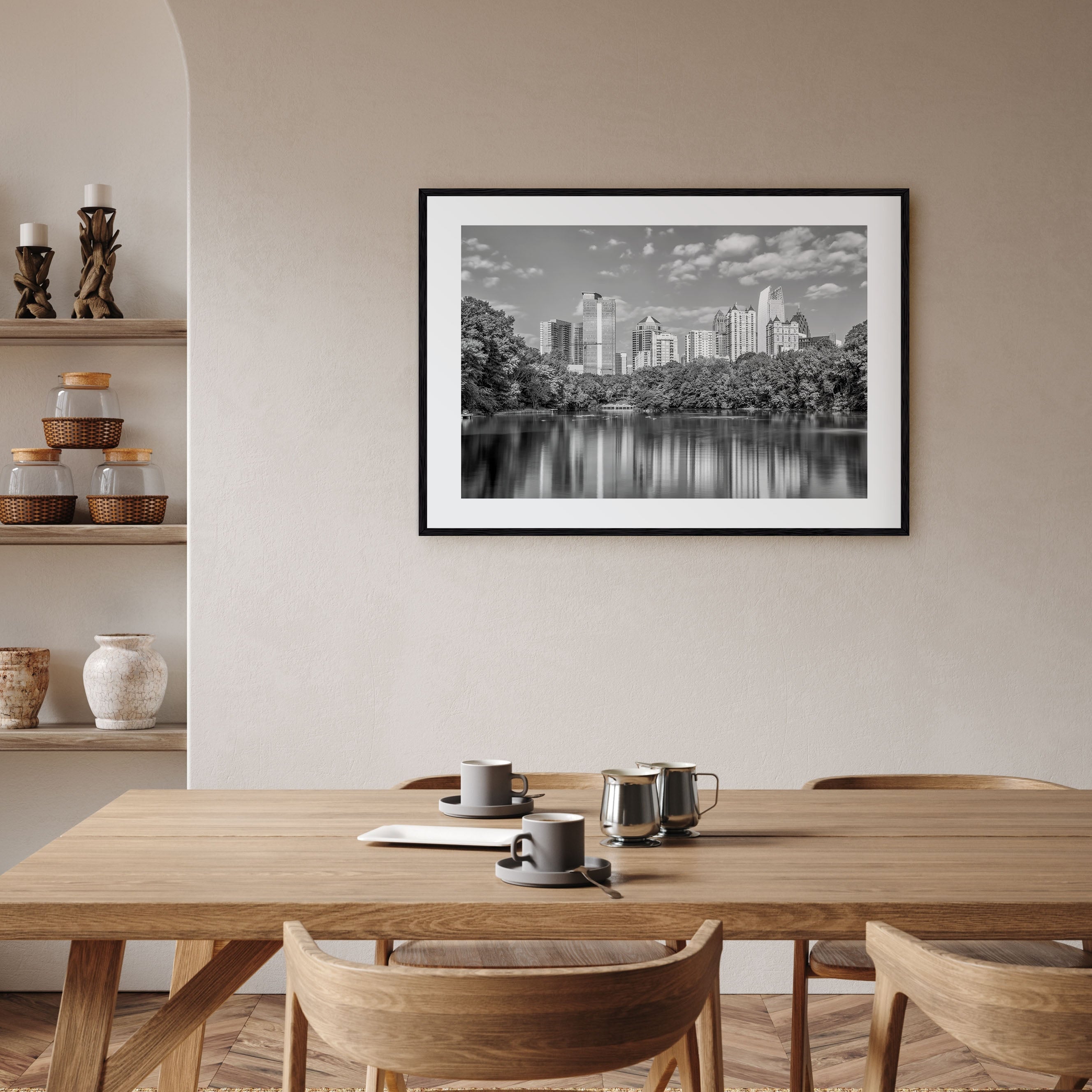 Atlanta Landscape B&W Poster