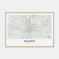 Atlanta Map Landscape Poster
