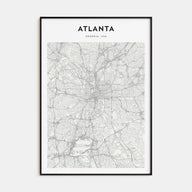 Atlanta Map Portrait Poster