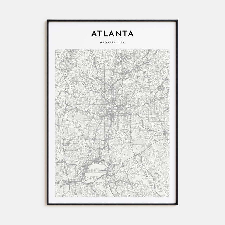 Atlanta Map Portrait Poster