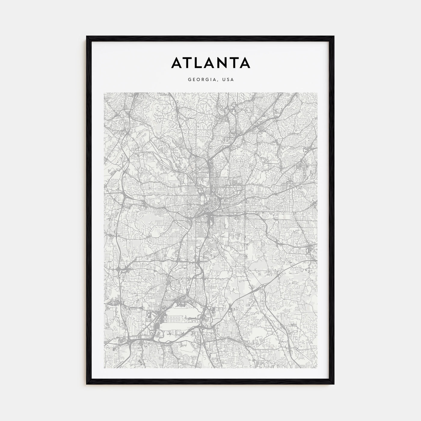 Atlanta Map Portrait Poster