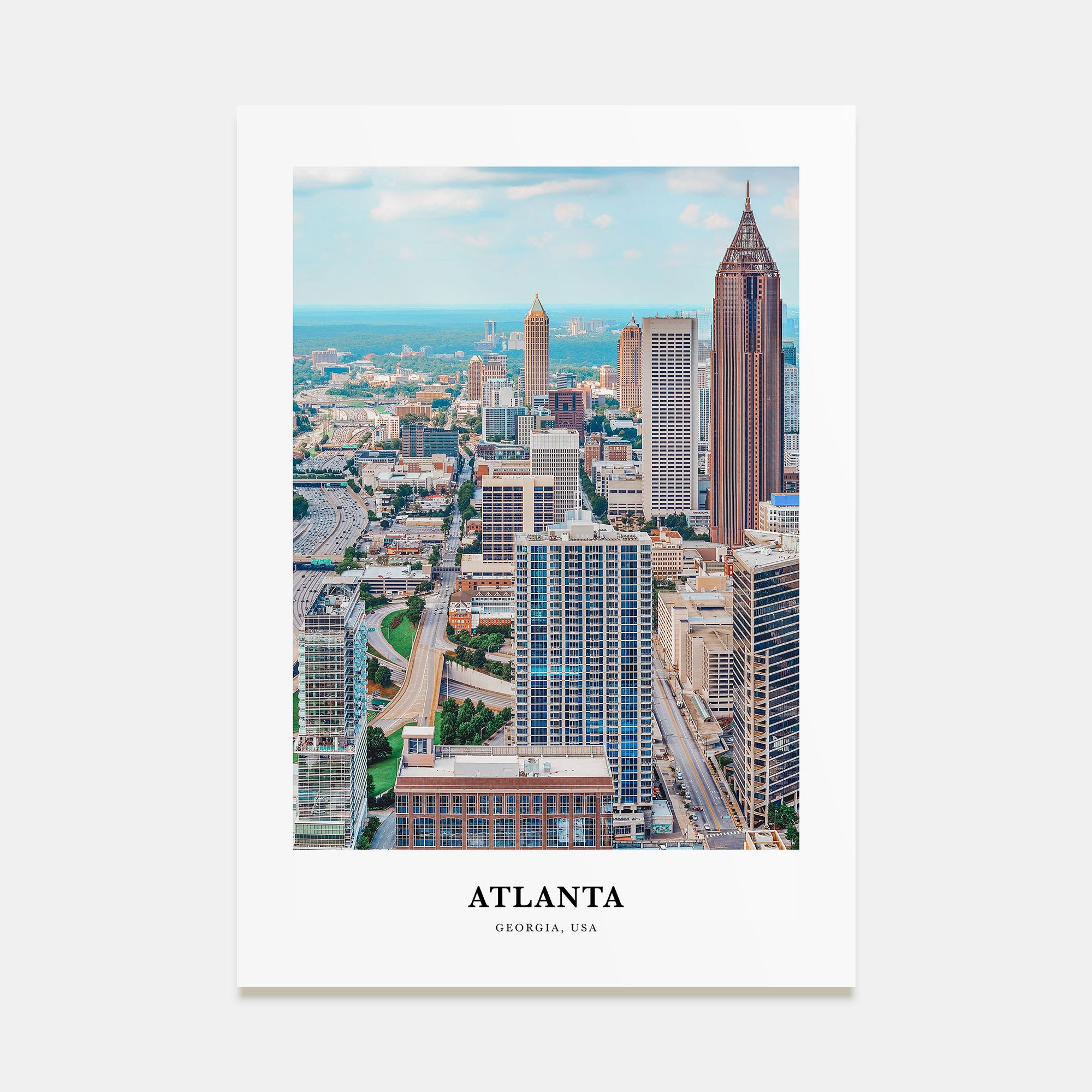 Atlanta Portrait Color No 2 Poster