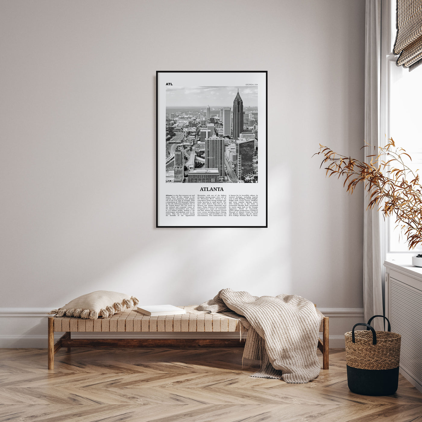 Atlanta Travel B&W No 1 Poster